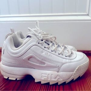 GUC• FILA • Disruptor II • Women’s Size 5 • All White